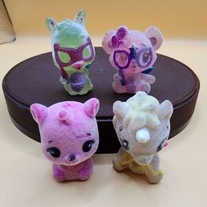 4 Hatchimals CollEGGtibles Season 4 Lot Koala Unicorn Fuzzy Flocked